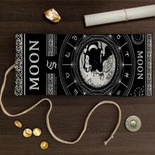 1pc Moon Tarot Card Storage Bag, Astrology Gift Bag, Divination Tool Accessory, For Witchcraft & Astrology Supplies Storage, Suitable For Holiday Parties, Gifts