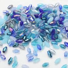 200 pièces de perles de cristal en verre de 3x6 mm de couleur AB revêtues pour la fabrication de bijoux DIY