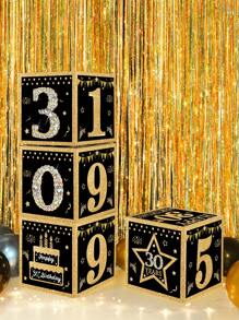 4 buc/set cutie surpriză pentru a 30-a aniversare, cutie cu baloane, cutie decorativă pentru ziua de naștere Happy 1995, decor pentru a 30-a aniversare, cutie cadou pentru decorarea petrecerii de ziua de naștere, recuzită pentru fotografie, cutie decorativă de fundal, decor pentru casă, decor pentru cameră, decor de fundal, accesorii pentru petrecere, cadouri de ziua de naștere, recuzită foto