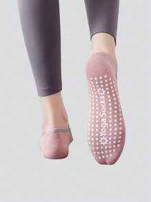 1 paire/2 paires/4 paires/6 paires de chaussettes de yoga multicolores, chaussettes de sport avec sangles croisées anti-dérapantes pour le pilates, le ballet, la danse, le fitness intérieur sur le sol, avec semelles en silicone anti-dérapantes
