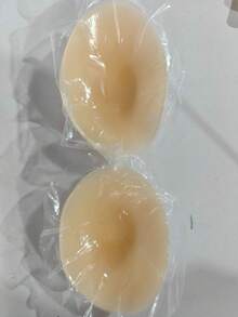 Silicone Breast Petals For Women, Invisible Bra Lift And Push Up Backless Strapless Bra Pads For Small Bust, Bridal Use, Thick Nipple Covers - Apricot - View 1