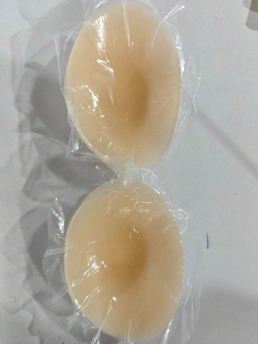 Silicone Breast Petals For Women, Invisible Bra Lift And Push Up Backless Strapless Bra Pads For Small Bust, Bridal Use, Thick Nipple Covers - Apricot - View 1