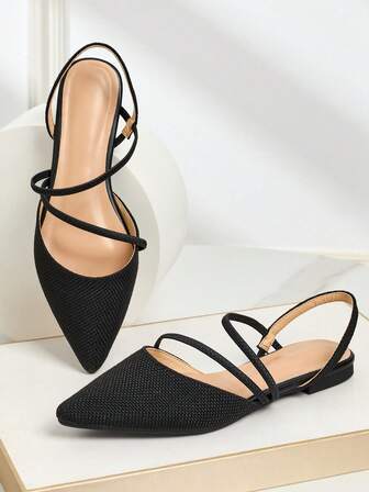 全新黑色露跟平底凉鞋，纯色休闲一脚蹬乐福鞋，韩版时尚百搭女神风女士夏季/春季/秋季