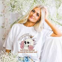 Baggage Explicit Lyrics Kelsea Ballerini Unisex Garment-Dyed T-Shirt, Concert Outfit, Merchandise, Music Lover Gift, Country Music Apparel - White - View 1