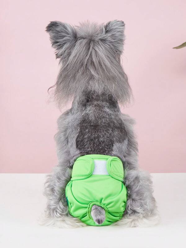 1 pantalón sanitario de perro hembra de unicolor, pantalón menstrual, pantalón fisiológico de perro, pañales intercambiables y lavables, pañales de perro, pantalón fisiológico del período menstrual, equipo especial para perros