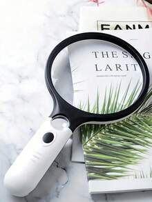 1 件轻型手持式玻璃，用于带光阅读输入的玻璃，照明放大镜，显微镜放大镜，协助老年人阅读放大镜，珠宝修理工具，手持式照明，夜光放大镜，放大镜，镜片，便携式放大镜