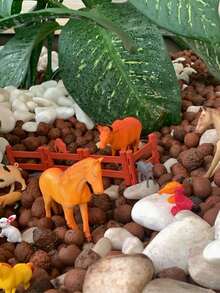 KIT 33 Toy Animals Miniature Forest Farm Dinosaurs Miniature Toy Animals - FARM - APPROX. 26 PIECES - View 6
