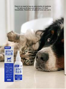 1 pièce Liquide Détachant pour Larmes de Compagnie 60ml - Pour Chiens et Chats. Solution de Nettoyage des Yeux. Élimination des Écoulements Oculaires et des Taches de Larmes. Nettoyage Doux et Efficace pour les Yeux des Chats et des Chiens. Empêche l'Accumulation des Écoulements Oculaires. Prévient l'Irritation des Yeux.