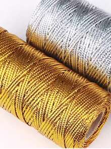 2 Skeins Metallic Hand Knitting Yarn - Multicolor - View 4
