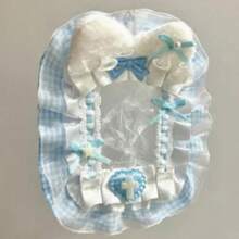 Handmade Plush Rabbit Ears White And Pink Lace Photo Card Holder Kpop For Women Wallet Mini Wallet Purse Wallet Card Wallet Wallet Keychain Wallet Wristlet Wallet - Multicolor - View 6