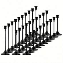30pcs Set Of Elegant Metal Tapered Candle Holders, Suitable For Dining Table Decor, Wedding, Party, And Home Decoration