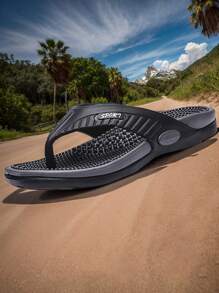 1 Pair Men's Lightweight Comfortable Clogs Hollowed Out Anti Slip Garden Shoes Men Mesh Summer Sandals For Men's Casual Outdoors Non-Slip Thick Sole Beach Flip Flops Slippers