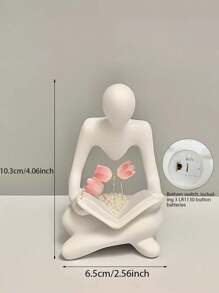 1 Stück Harzstatue Tulpe Nachtlicht Dekoration, moderne minimalistische Wohnzimmer Heim Dekoration abstrakte kreative personalisierte Ornament Geschenk zum Geburtstag