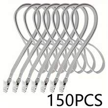 Lanyards Bulk, 10/25/50/100/150 Pack Badge Lanyards With Clip For ID Holder Badges Neck Flat Lanyard With Badge Lanyard Bulldog Clip For School Office Team Workers Volunteers,School Supplies,Back To School - Multicolor - View 12