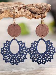 Hollow Monochrome Spider Wed Design Dangle Earrings Retro Elegant Style PU Leather Jewelry Female Gift Fall Winter Ear Ornaments