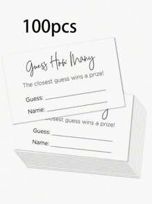 100pcs Bride Game Cards, Funny Wedding Party Games Suitable For Bridal Shower, Bachelorette Party, Birthday Party, Graduation Party, Family Gathering, Wedding Decorations