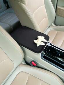 1 pieza Almohadilla con decoración de lazo para el apoyabrazos del coche, Funda de cojín antideslizante creativa para la consola central, Accesorios de coche para mujeres - Unitalla - Ver 3