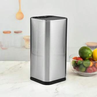 1 pièce Support à couteaux en acier inoxydable résistant à la rouille, organisateur de rangement de cuisine pour planche à découper et ustensiles, support de comptoir épais antibactérien, design minimaliste