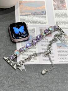 Nuevo brazalete con tira de cristal rhinestone compatible con correas de 38/40/41/42/44/45/46/49mm para Ultra/Se10/9/8/7/6/5/4/3/2/1