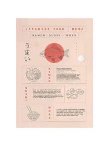 日本艺术海报锦鲤虎鹤拉面印刷帆布印刷复古墙壁艺术画适用于客厅家居装饰节日和生日礼物、办公室装饰布置艺术品可选框架﻿ - 彩色 - 查看 80
