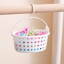 20pcs Anti-Slip Clips In Basket - Made In China - White Basket - Assorted Colors (Yellow, Blue, White, Pink)