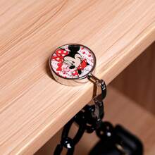 Disney 1 pièce Crochet de bureau monté Disney avec Mickey Mouse, Minnie Mouse, Donald Duck, support portable pour sac à main, accessoire de bureau créatif pour le bord du bureau