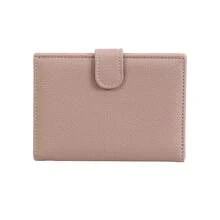 1pc Simple Fashion Women Passport Holder, Long Bifold Wallet, Slim & Stylish, With Cash Slot, Credit Card Slots, Coin Pocket, SIM Card Slot, Durable Polyester Lining, Security Zipper Compartment, Perfect Gift