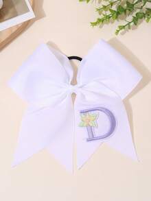1 chiếc nơ buộc tóc màu trắng trơn 26 chữ cái, phụ kiện tóc nơ ruy băng grosgrain giản dị dành cho phụ nữ và bé gái dùng hàng ngày, dây buộc tóc, dây chun buộc tóc, dây chun co giãn, dây buộc tóc đàn hồi, phụ kiện tóc tại nhà, phụ kiện làm đẹp tóc. - Nhiều màu - Xem 18
