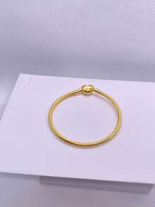 1 pièce Bracelet de style pour femmes, perles de charme pour base de bracelet à breloques DIY avec fermoir. Convient pour un port quotidien, parfait pour les jours fériés, les cadeaux d'anniversaire, base de bracelet