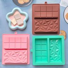 Stampo per barretta di cioccolato 2-in-1 al cioccolato fondente, stampo per cioccolato al pistacchio di Dubai, stampo per barrette di cioccolato fai da te, stampo in silicone extra profondo per praline di cioccolato