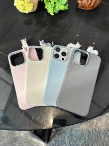 1pc 3D Cute Cat PU Leather Phone Case (Light Blue/Pink), Slim Shockproof Cover With Raised Kitten Design, Soft Matte Protective Case, Kawaii Aesthetic Gift For Women Girls For IPhone 17/17 Air/17 Pro/17 Pro Max, 16/15/14/13/12/11, OPPO