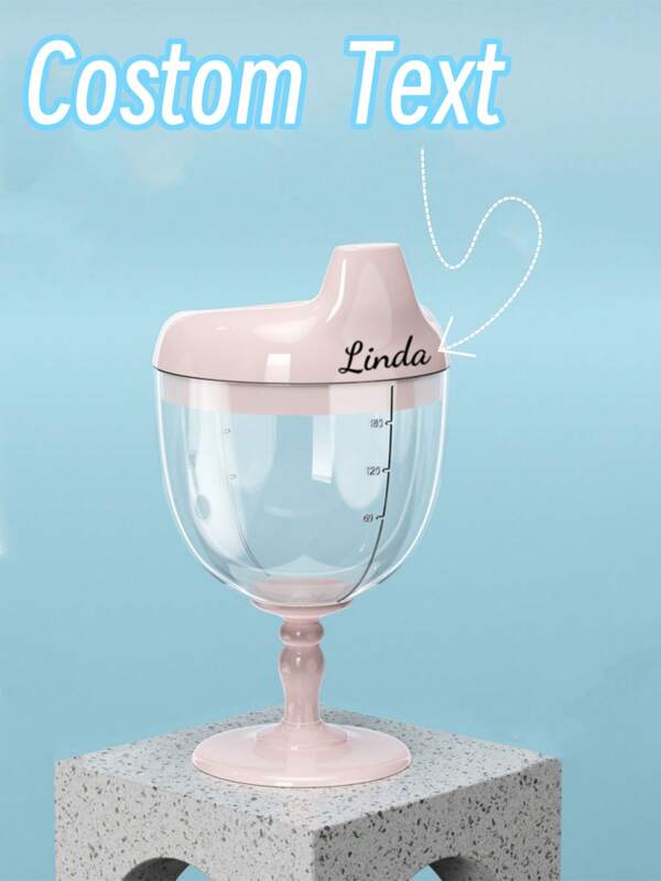 Customized 180ml Baby Plastic High Footed Cup, Children's Wine Cup, Juice Cup, Children's Milk Cup, Learning Drink Cup, Anti Drop