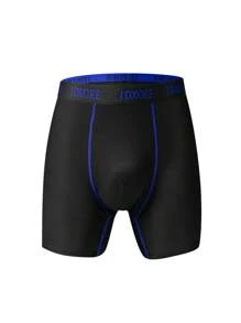 5 piezas Ropa interior ajustada y cómoda para hombres - Calzoncillos tipo bóxer largos y sueltos, cómodos para primavera, entrenamiento, deportes y uso casual - Suave, ligero, pantalones largos planos para hombres.