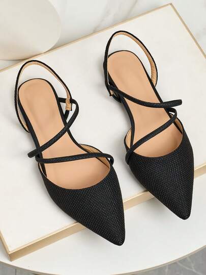 全新黑色露跟平底凉鞋，纯色休闲一脚蹬乐福鞋，韩版时尚百搭女神风女士夏季/春季/秋季