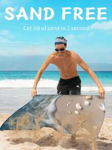 1pc Soft, Absorbent, Multipurpose, Quick Dry Beach Towel With Rainbow Design, Suitable For Beach And Pool - Tropical Style, Washable, Fade-ResistantTravel Essentials Travel Accessories Beach Essentials - Multicolor - View 10