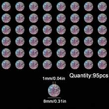 95pcs 8mm Crackle Beads Colorful Ditsy Floral Pattern Bead Accessories For DIY Jewelry Making - DIY - View 9