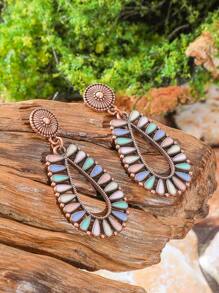 TopHanqi Conjunto de brincos femininos com 4/7/3 peças, brincos pendurados estilo boêmio com vários elementos, adequados para uso diário, festas, presentes, todas as estações