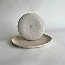 Small Dinner Plate, Ceramic Plate, Tableware Set, Handmade Ceramic Textured Stoneware, Natural Rustic Wabi Sabi Design - Beige - 1 - View 1