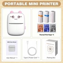 Imprimante photo mini couleur - Imprimante photo portable sans encre C9, machine fabricante de mémos en couleur, étiqueteuse de poche Bluetooth pour études, graphiques, diagrammes anatomiques, photos, reçus, impression couleur sur blanc