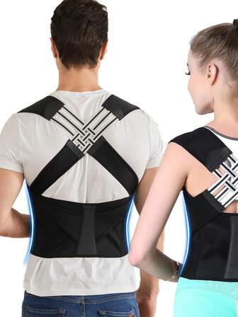 1 pieza Entrenador de cintura con hombros abiertos y espalda descubierta, de tela transpirable, con alta elasticidad y colores vivos para entrenamiento deportivo, unisex