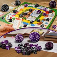 SWAJUJA 45 Pcs Complete D3-D100 Polyhedral Dice Set 100 Sided Dice Multisided D100 Dice For Role Playing Table Games Party - Multicolor - View 3