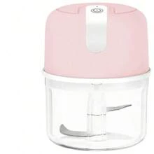 Mini picadora eléctrica de verduras, picadora de alimentos, cortadora de ajo, ensalada, lechuga, cebolla y chile, cortadora de tomates y picadora de carne de jengibre para cocina, picadora portátil USB (250 ml)