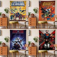 WB 1/5PCS Justices League Anime Tapestry Hanging Tarot Hippie Wall Rugs Dorm Home Decor Wall Tapestry Wall Hanging Decoration Household Decor Blanket Home Decor Hanging Tarot Hippie Wall Rugs Dorm Japanese Tapestry
