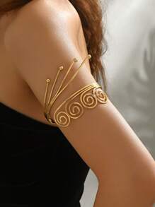 1 Stück goldenes Armreif-Set im antik-griechischen Stil Oberarmschmuck für Frauen, bohemian Accessoires, Goldarmbinde, Armreif, Oberarmschmuck