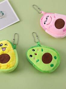 Cartoon Coin Purse, Cute Plush Backpack Pendant, Avocado Small Funny Girl Coin Pouch