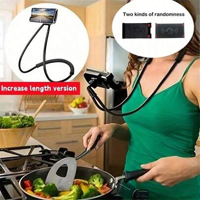 Giá đỡ điện thoại di động treo cổ có thể điều chỉnh 360 độ, giữ điện thoại của bạn ổn định để sử dụng rảnh tay khi nằm trên giường xem TV