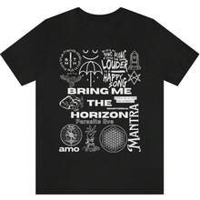 Bring Me The Horizon T-Shirt Rock Band International Music Unisex Male Female 100% Cotton Premium Top Streetwear Launch Immediate Shipping Various Colors!! Plus Size - 黑色 - 查看 2