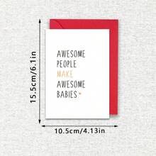 New Parents Congratulations Greeting Card With Envelope, Baptism, Pregnancy Celebration Card, Suitable For Anyone, Funny Greeting Card, Humor Card