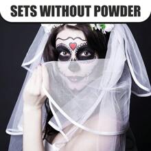 Pintura facial, maquillaje de Halloween negro, pintura facial lavable a base de agua para maquillaje teatral, maquillaje de carnaval, cosplay payasos joker