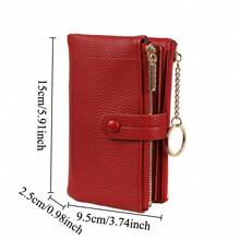 1pc Japanese Style Portable Matte Zipper Coin Purse, Fashion Minimalist Large Capacity Snap Clutch, Suitable For Ladies, Students, Career Women, Office Worker, Commute, Travel For Women Wallet Mini Wallet Purse Wallet Coin Wallet